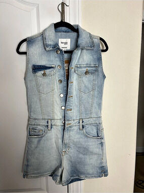 Kensie Denim Romper Blue Size Small NWT